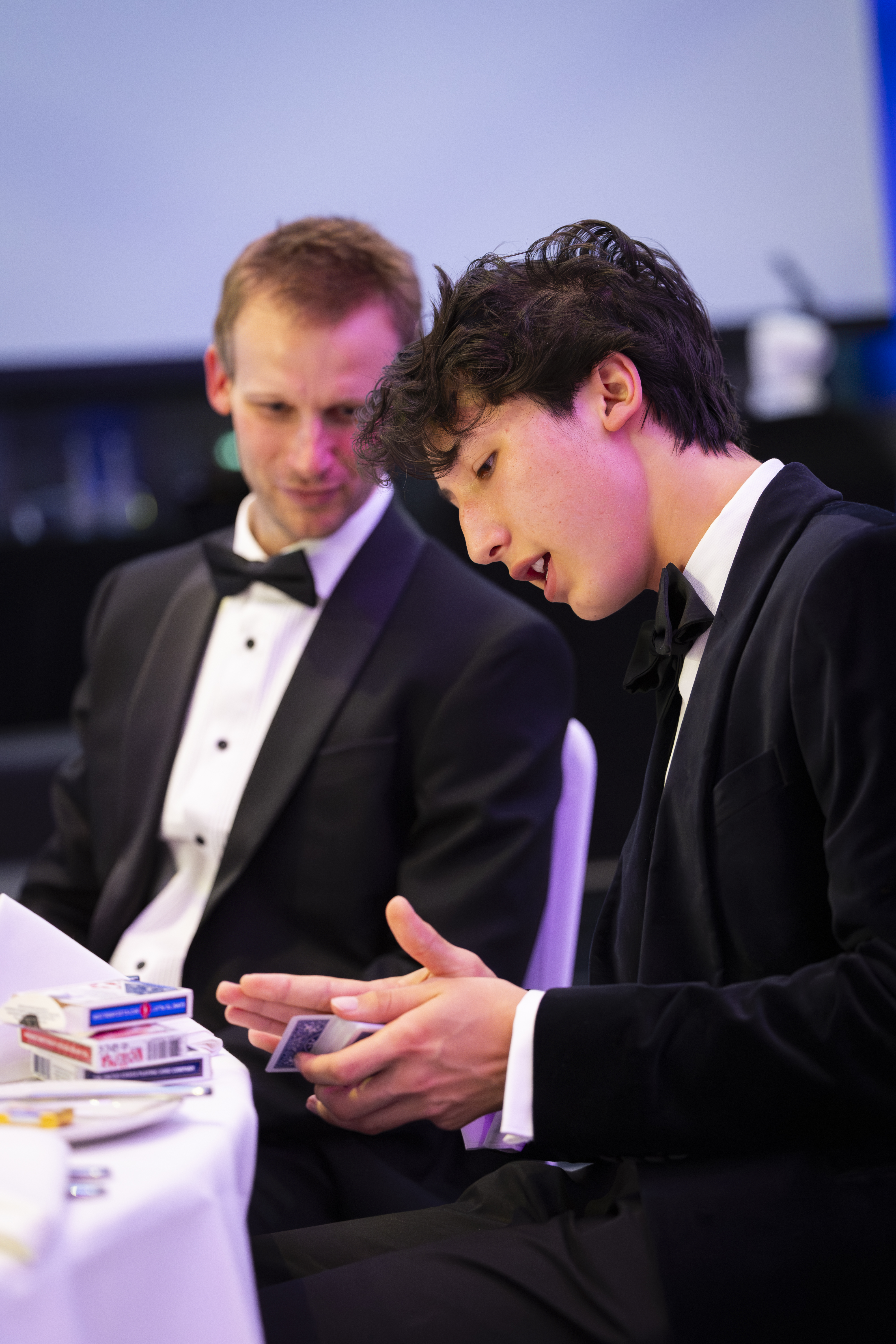 A guest watching a magic routine
